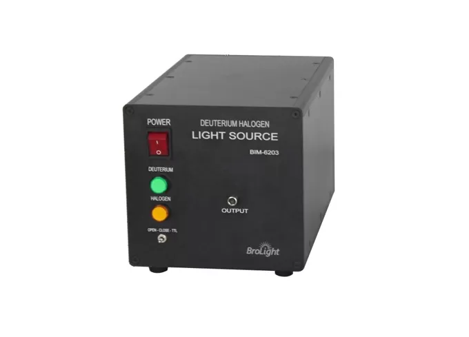 Las características de la fuente de luz de deuterio